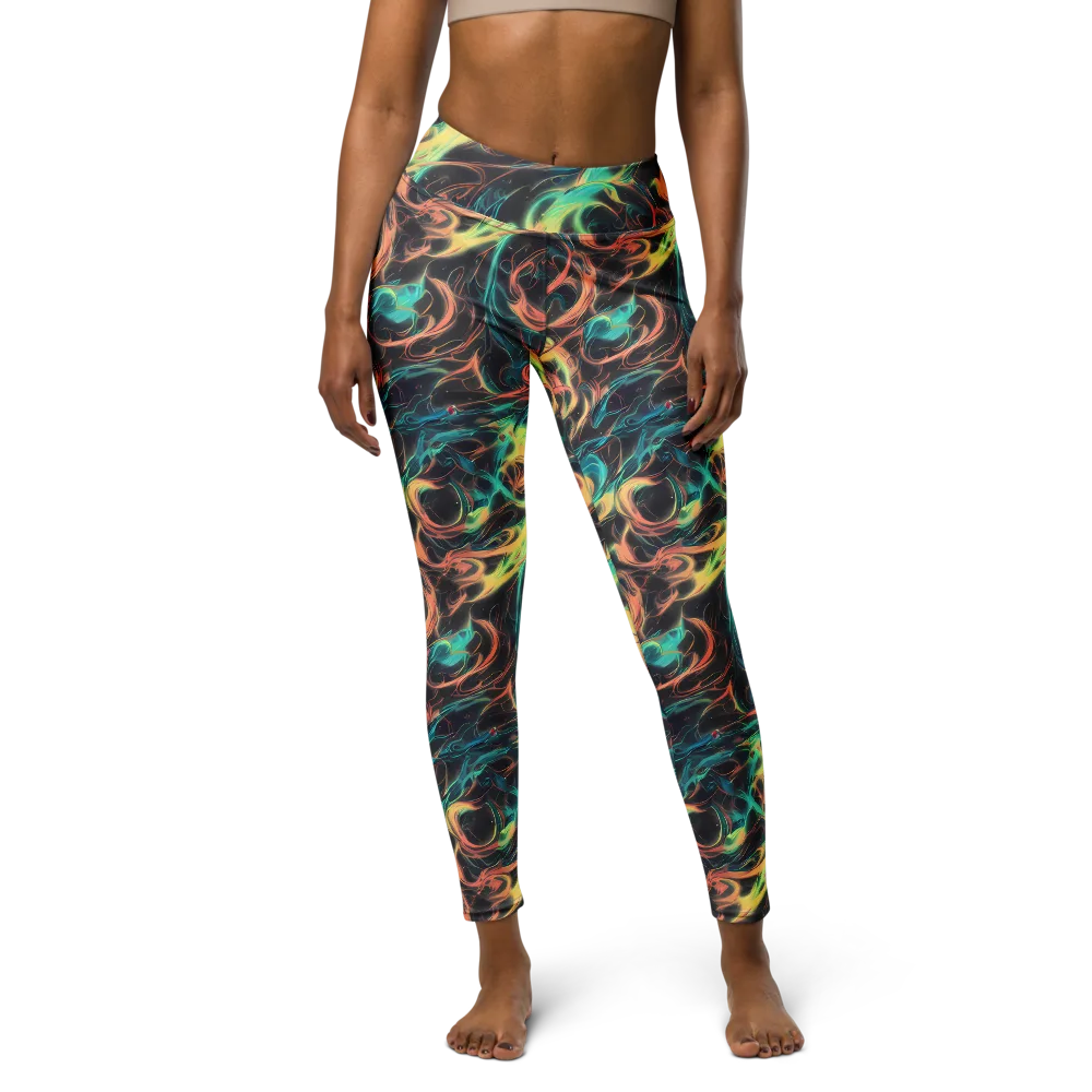 Afterglow Vortex on Yoga Leggings — Front