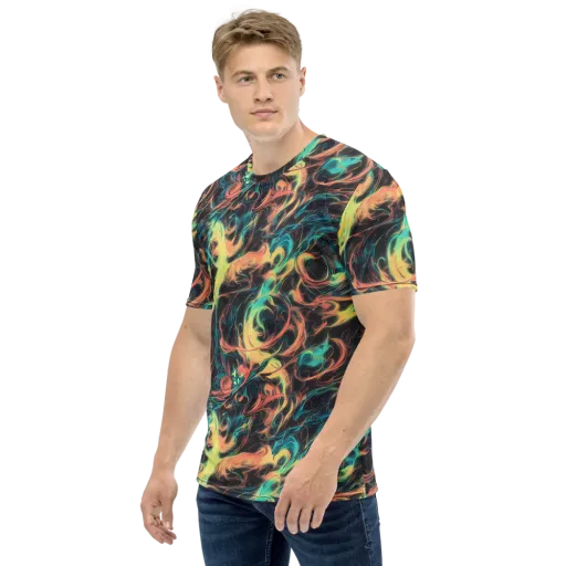 Afterglow Vortex on a Men's Crew Neck T-Shirt