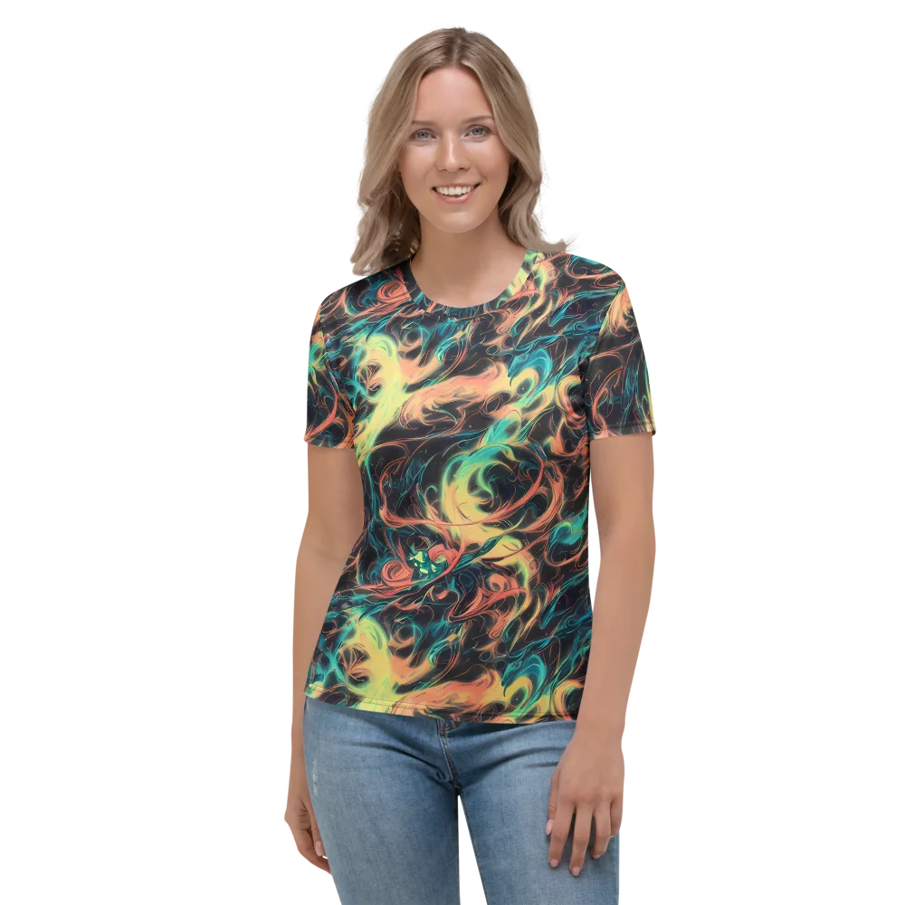 Afterglow Vortex on Women's Crew Neck T-Shirt — Front