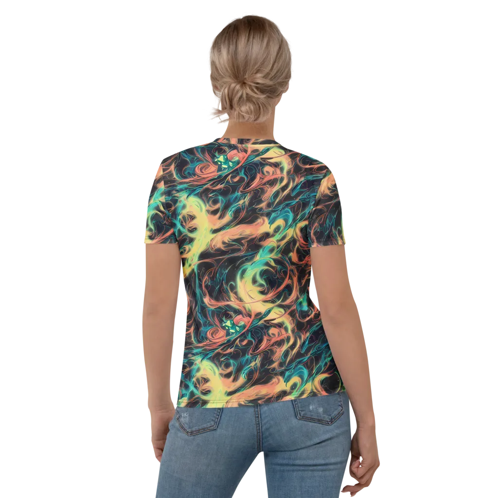 Afterglow Vortex on Women's Crew Neck T-Shirt — Back