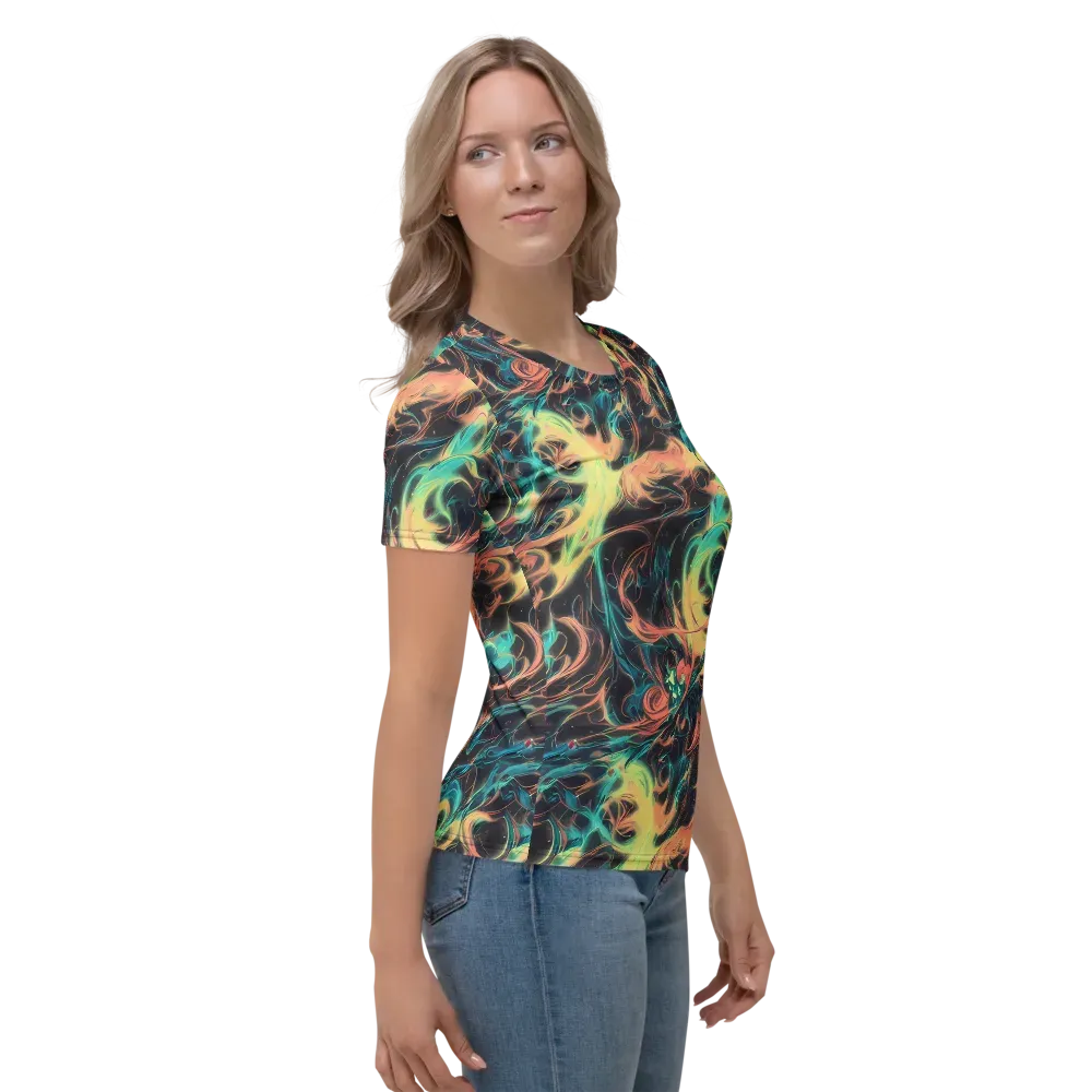 Afterglow Vortex on Women's Crew Neck T-Shirt — Right
