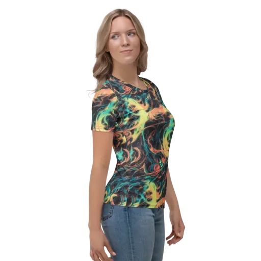 Afterglow Vortex on a Women's Crew Neck T-Shirt