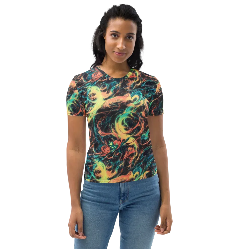 Afterglow Vortex on Women's Crew Neck T-Shirt — Front