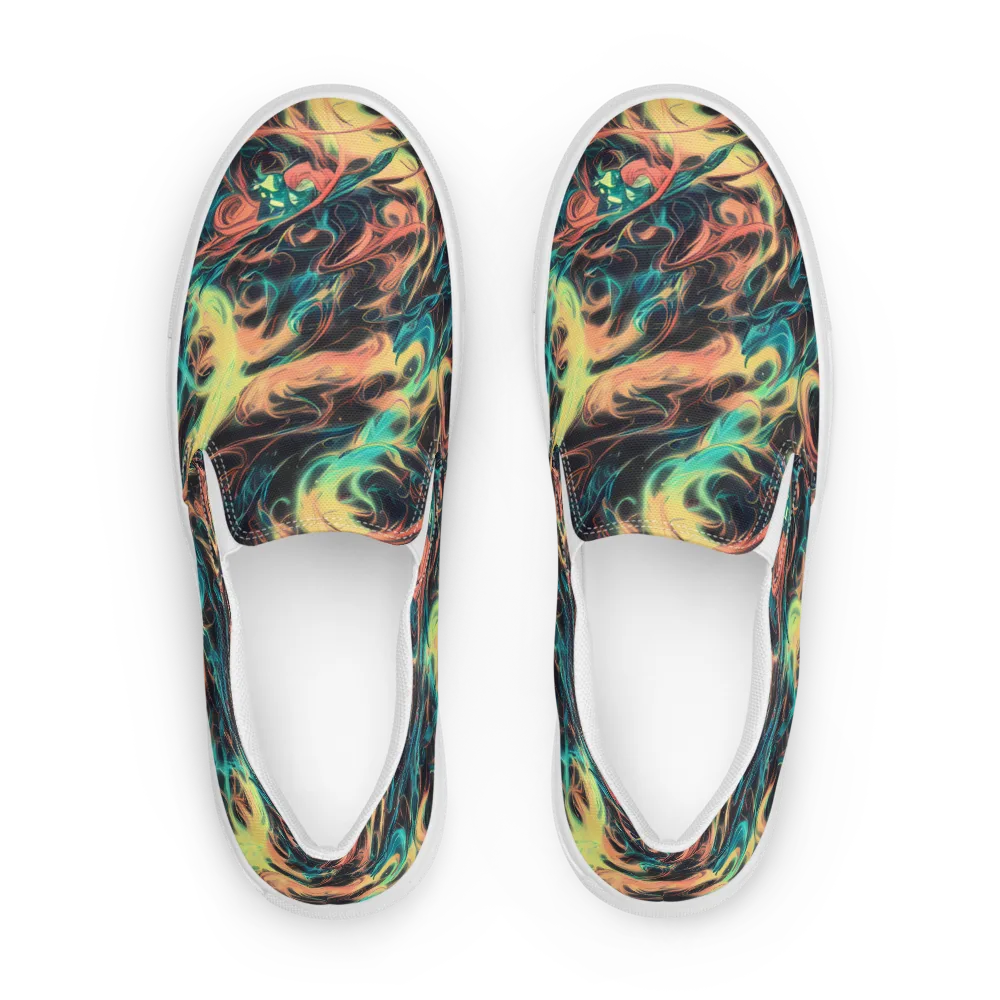 Afterglow Vortex on Men's Slip-On Canvas Shoes — Front