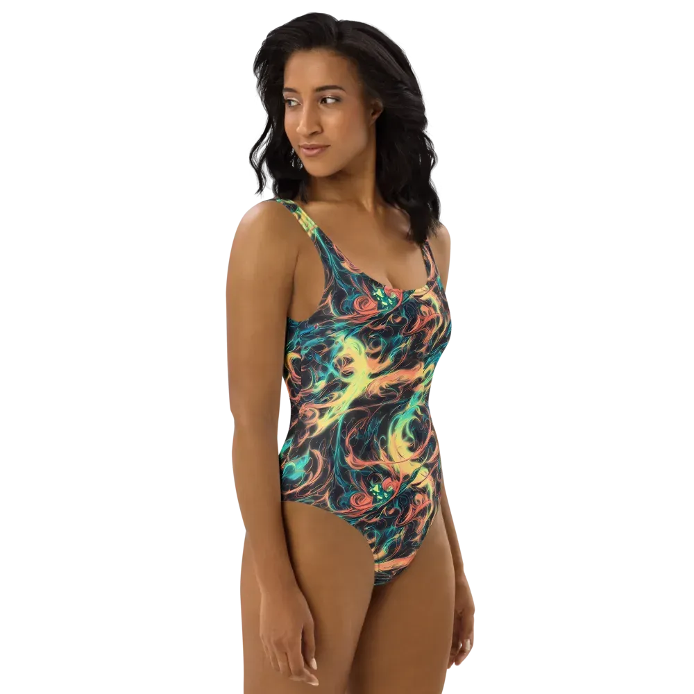 Afterglow Vortex on One-Piece Swimsuit — Right