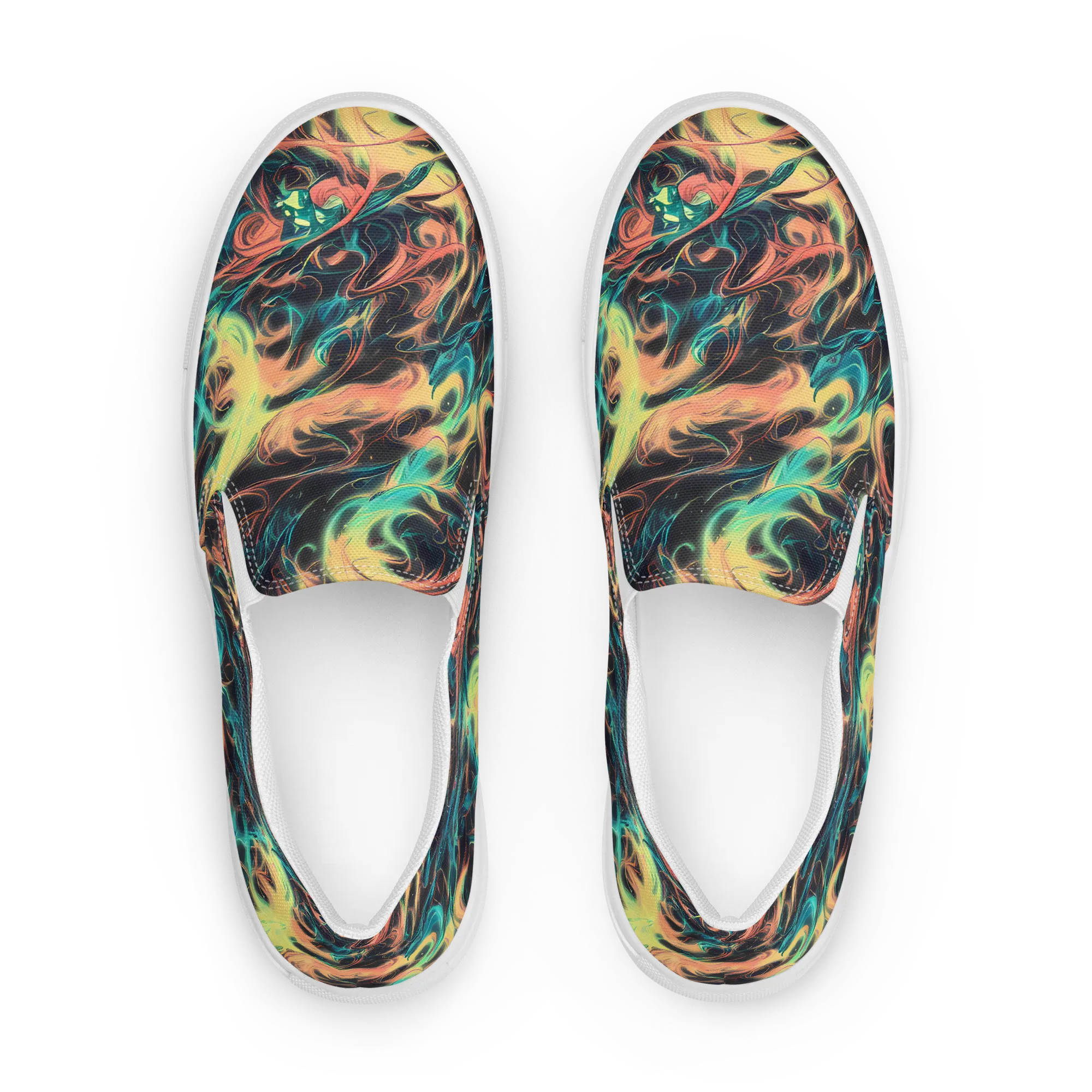 Afterglow Vortex on Women's Slip-On Canvas Shoes — Front