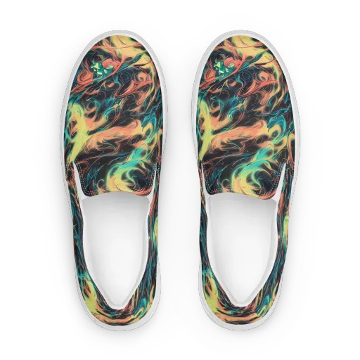 Afterglow Vortex on a Women's Slip-On Canvas Shoes