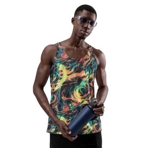 Afterglow Vortex on a Men's Tank Top