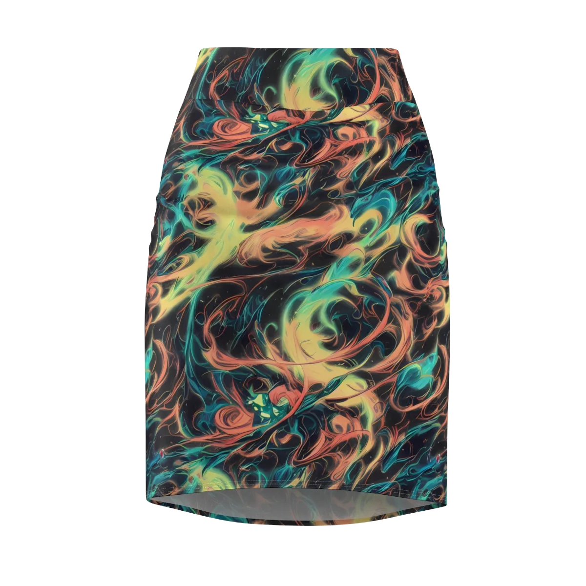 Afterglow Vortex on Pencil Skirt — Front