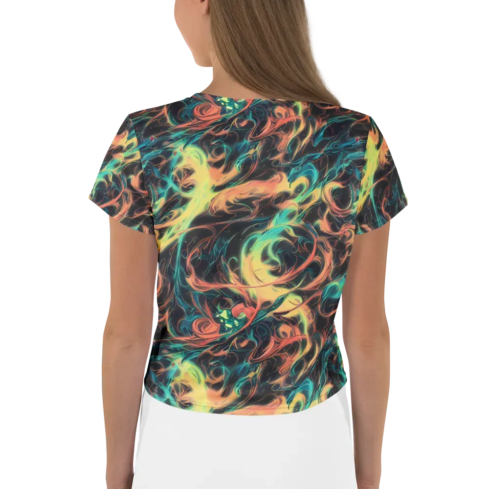 Afterglow Vortex on Crop Tee — Back