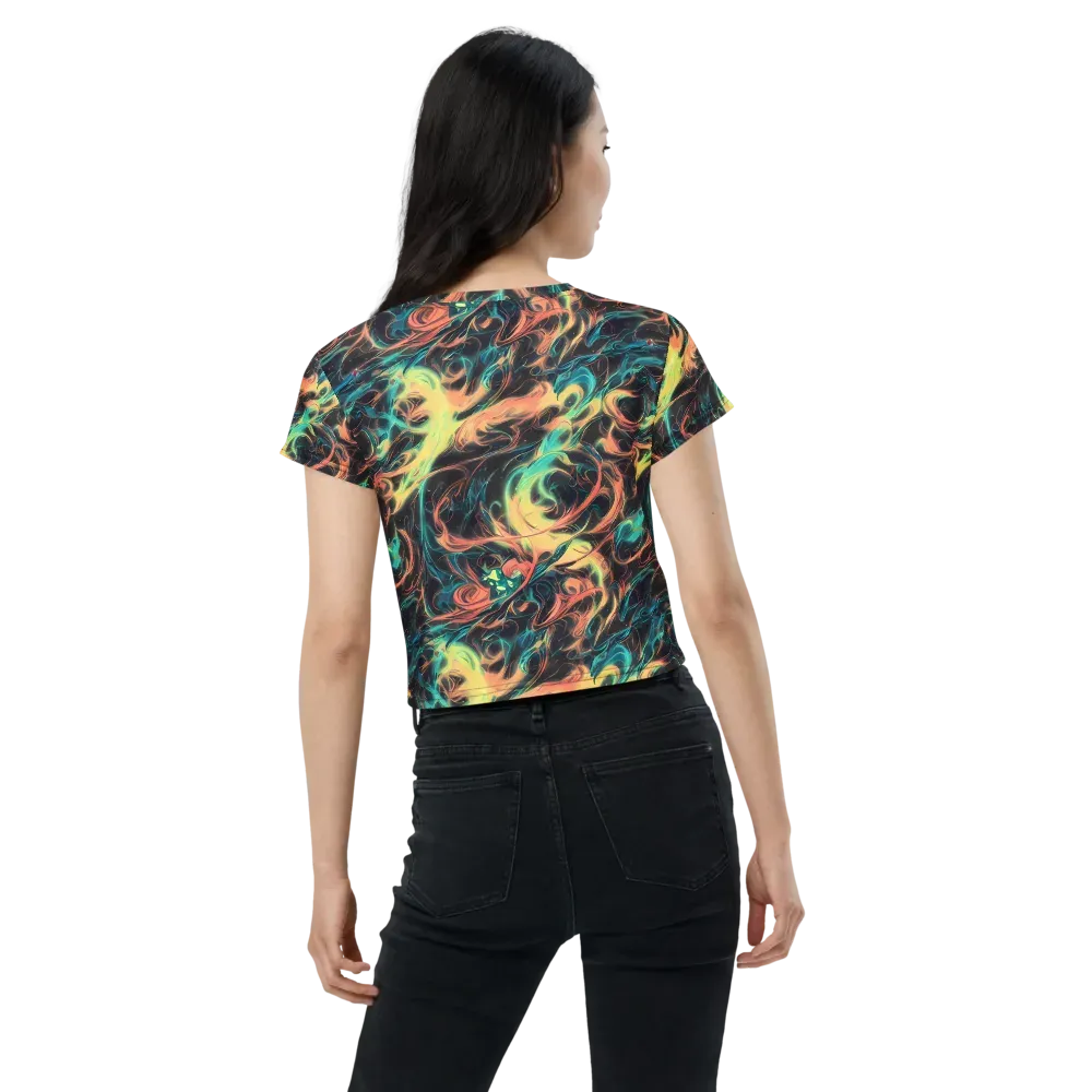 Afterglow Vortex on Crop Tee — Back