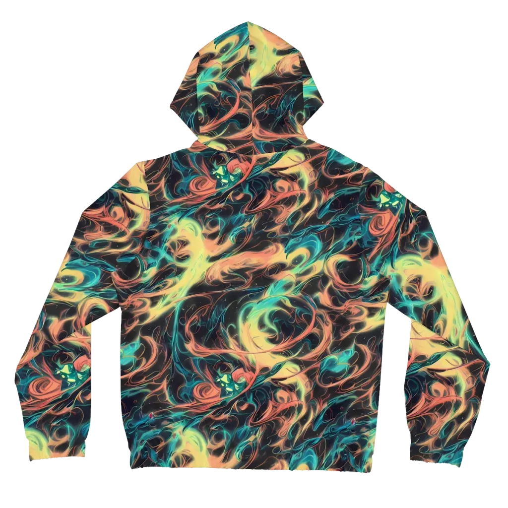 Afterglow Vortex on Women's Full-Zip Hoodie — Back