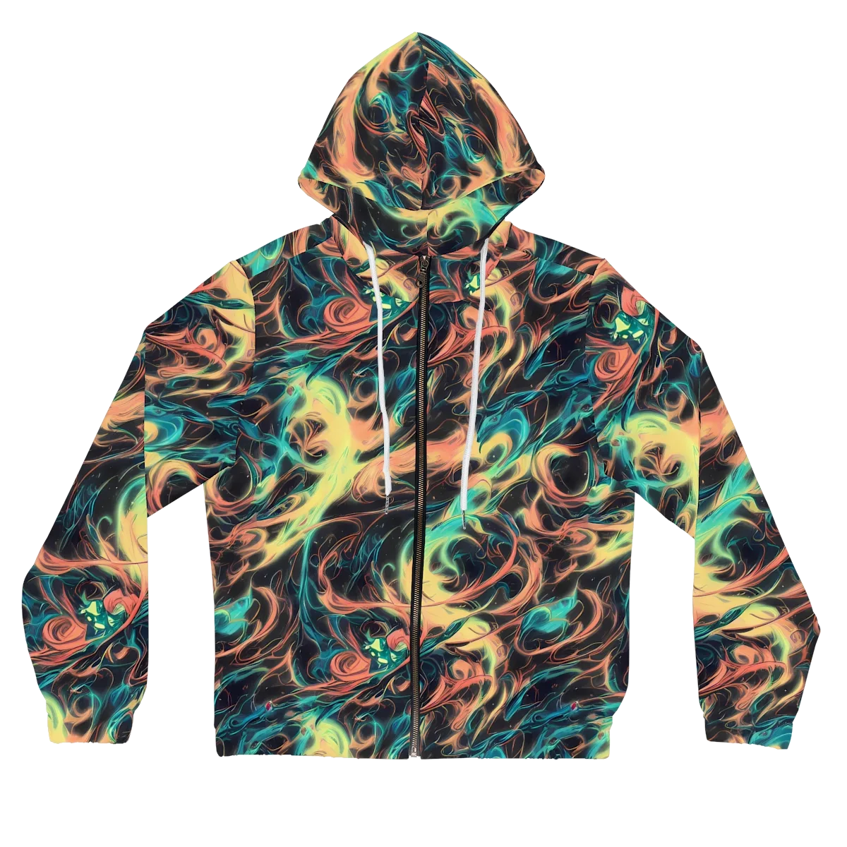 Afterglow Vortex on Women's Full-Zip Hoodie — Front