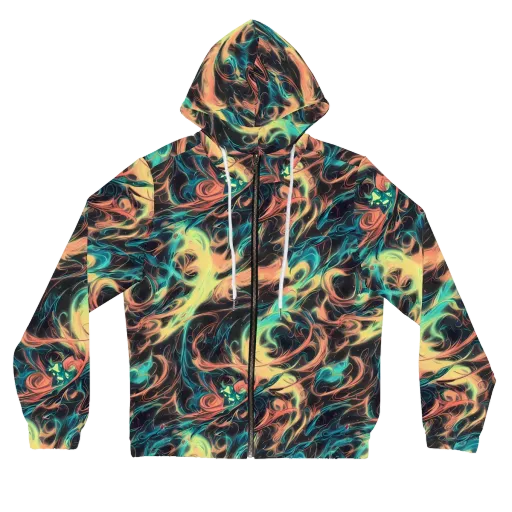 Afterglow Vortex on a Women's Full-Zip Hoodie