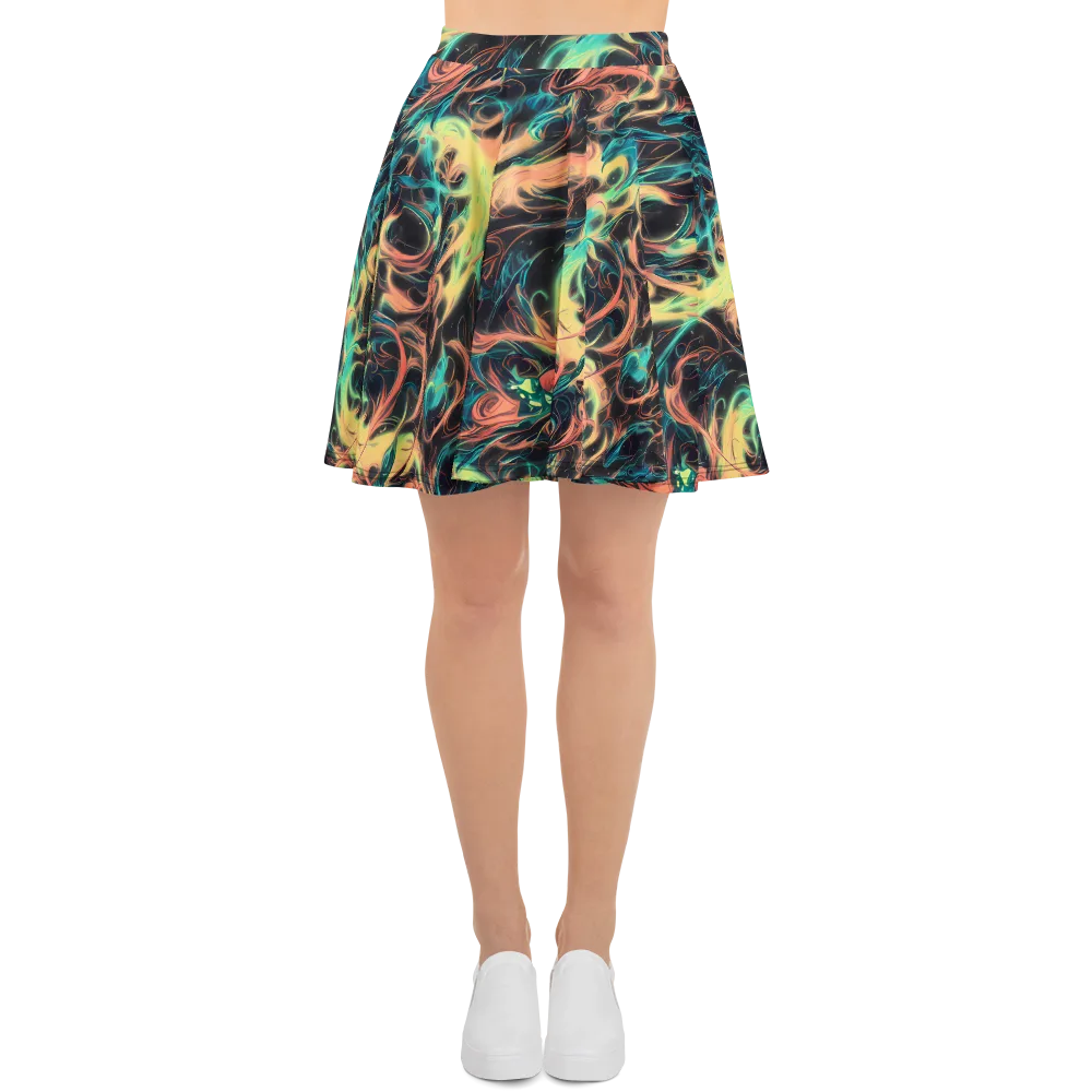 Afterglow Vortex on Skater Skirt — Front