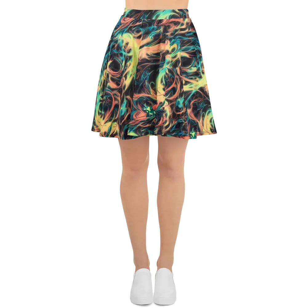Afterglow Vortex on Skater Skirt — Front
