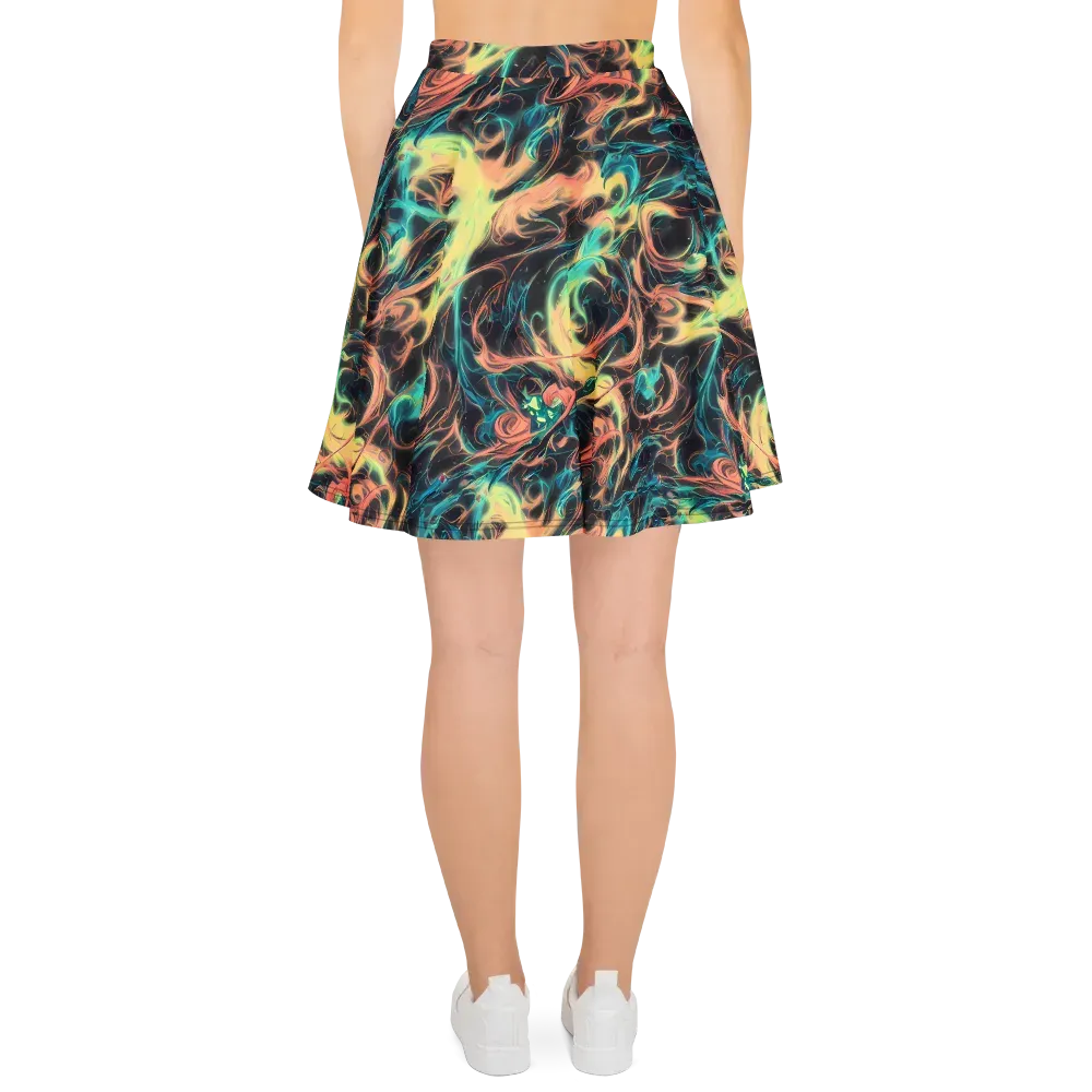 Afterglow Vortex on Skater Skirt — Back