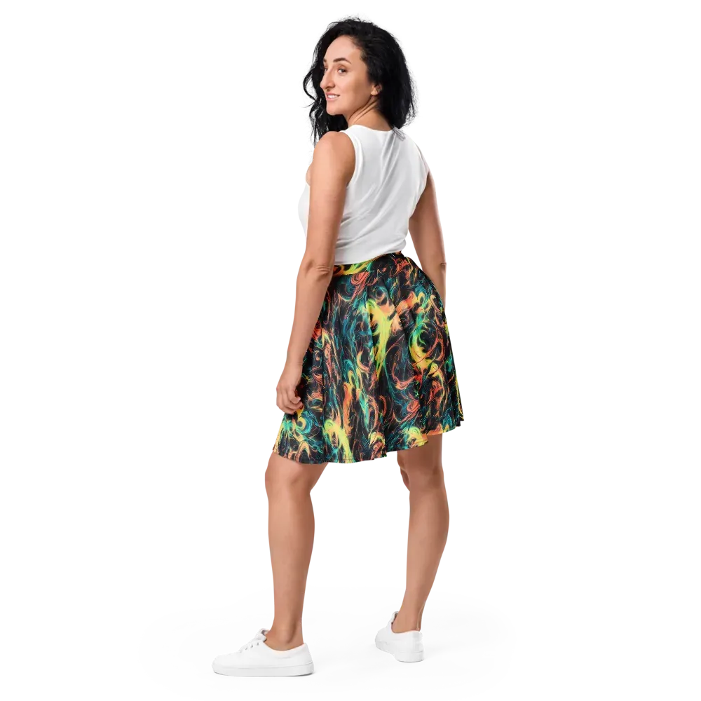 Afterglow Vortex on Skater Skirt — Back
