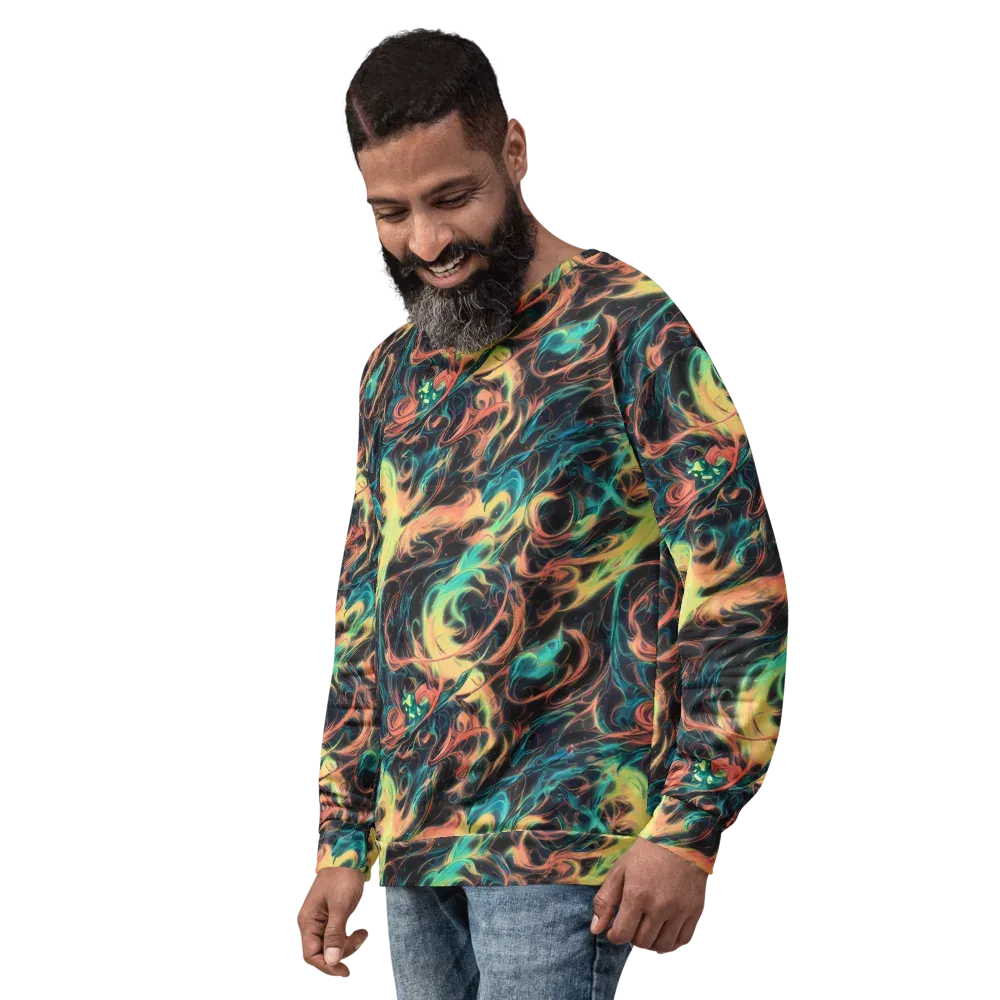 Afterglow Vortex on Sweatshirt — Left Front