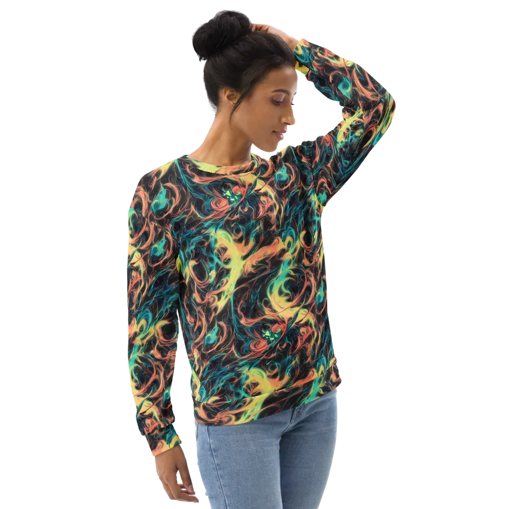 Afterglow Vortex on Sweatshirt — Right Front