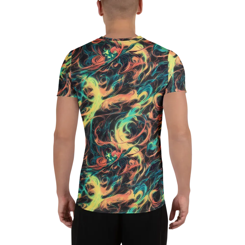 Afterglow Vortex on Men's Athletic T-Shirt — Back