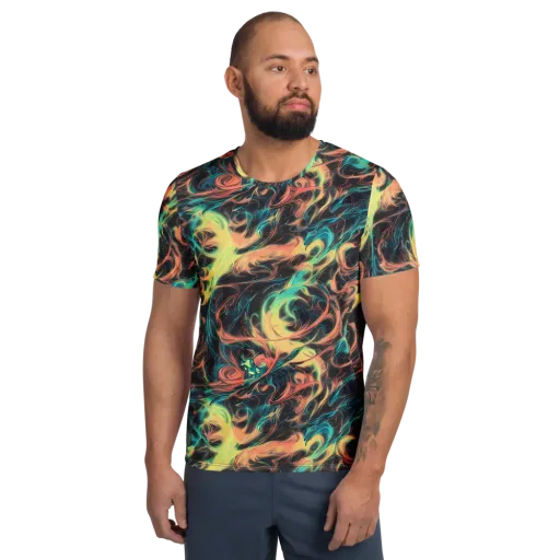 Afterglow Vortex on a Men's Athletic T-Shirt