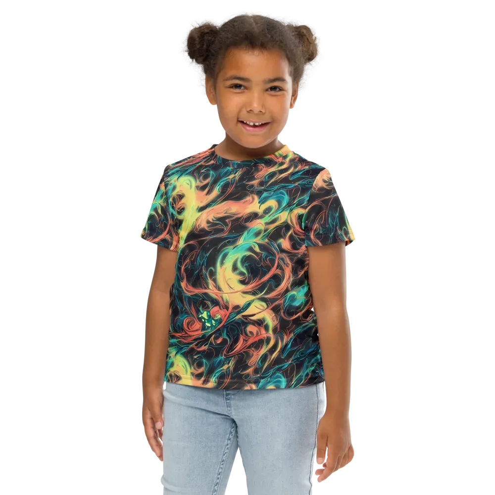 Afterglow Vortex on Kids Crew Neck T-Shirt — Front