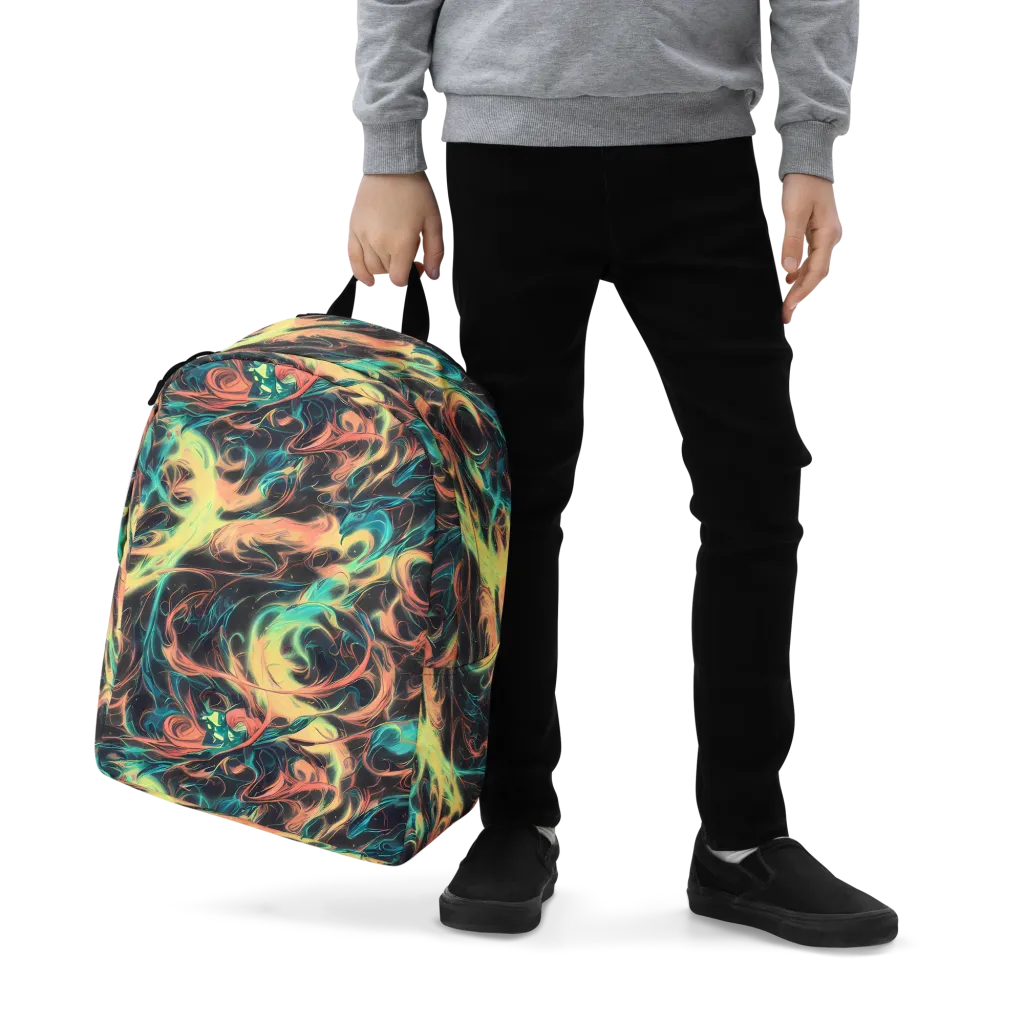 Afterglow Vortex on Minimalist Backpack — Zoomed-in