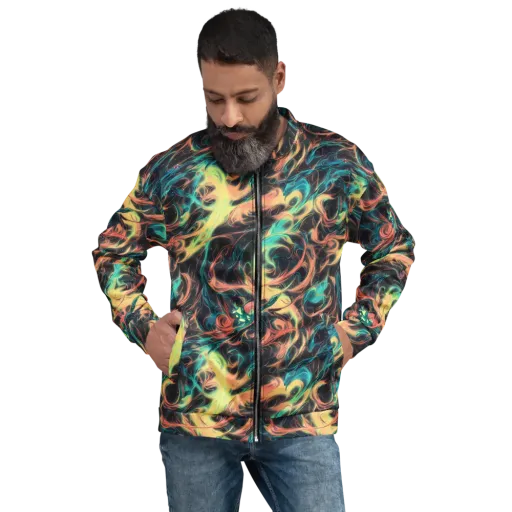 Afterglow Vortex on a Bomber Jacket