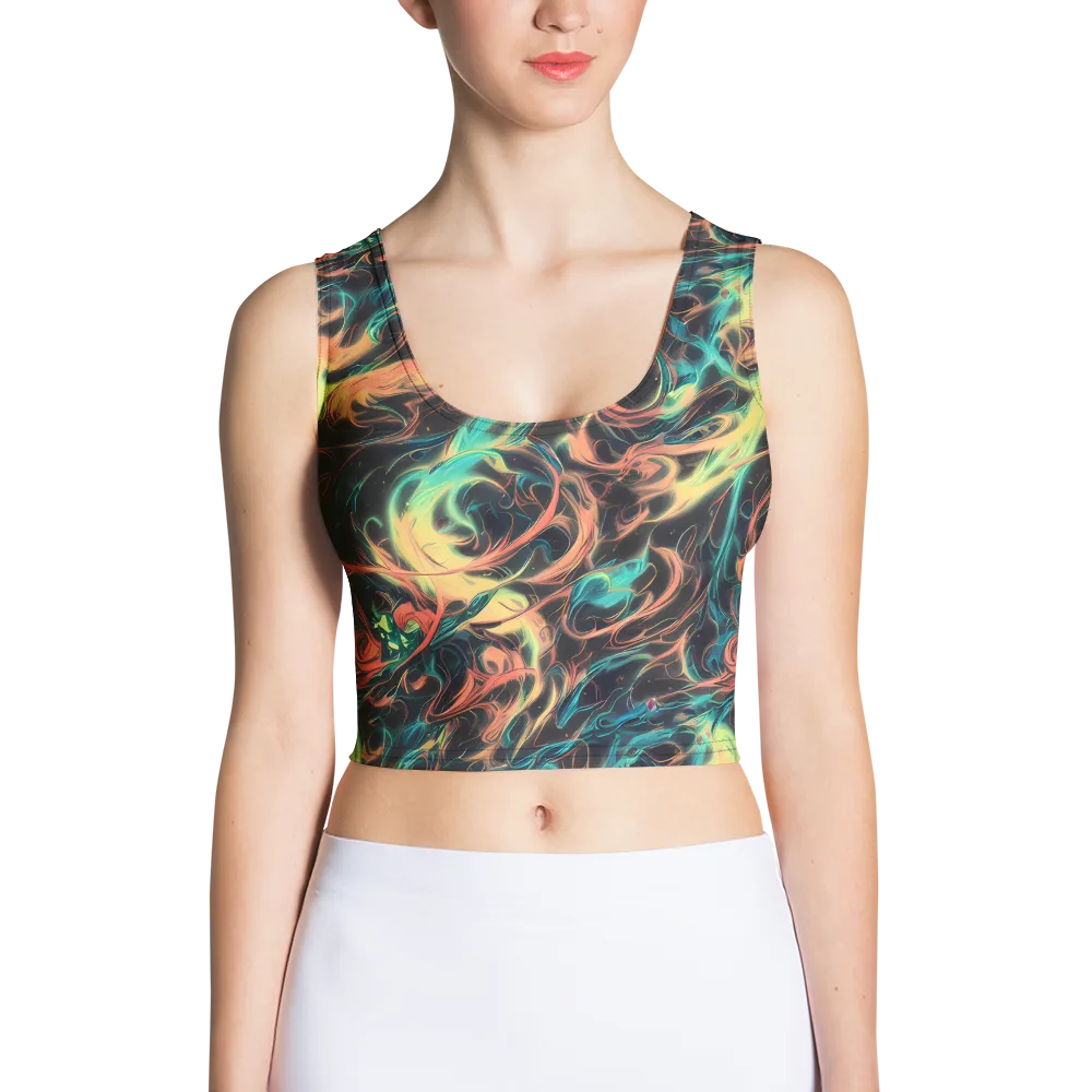 Afterglow Vortex on Crop Top — Front