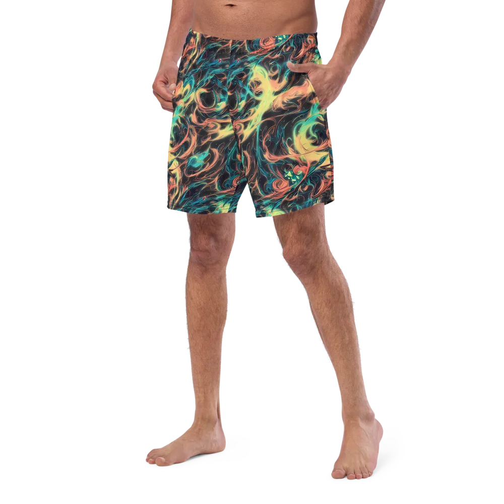 Afterglow Vortex on Swim Trunks — Left Front