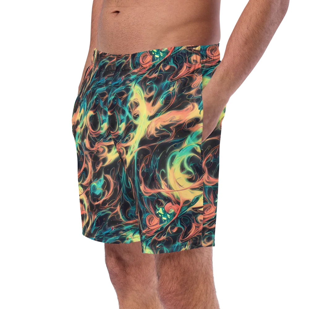 Afterglow Vortex on Swim Trunks — Left Front