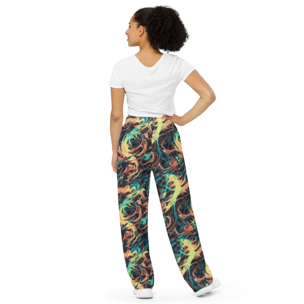 Afterglow Vortex on Wide-Leg Pants — Back