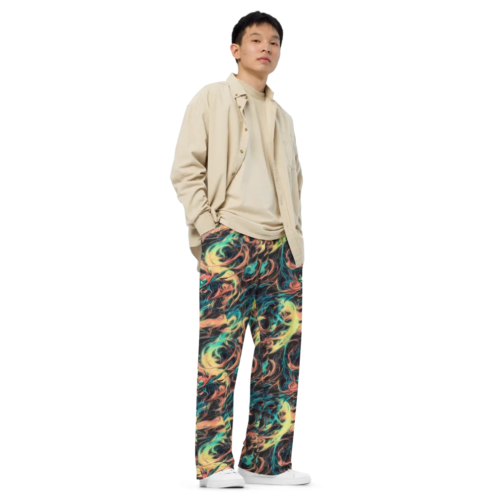 Afterglow Vortex on Wide-Leg Pants — Right Front