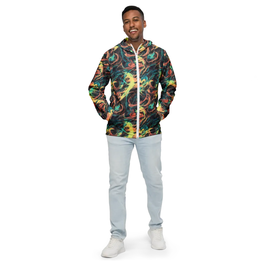 Afterglow Vortex on Men's Windbreaker — Front