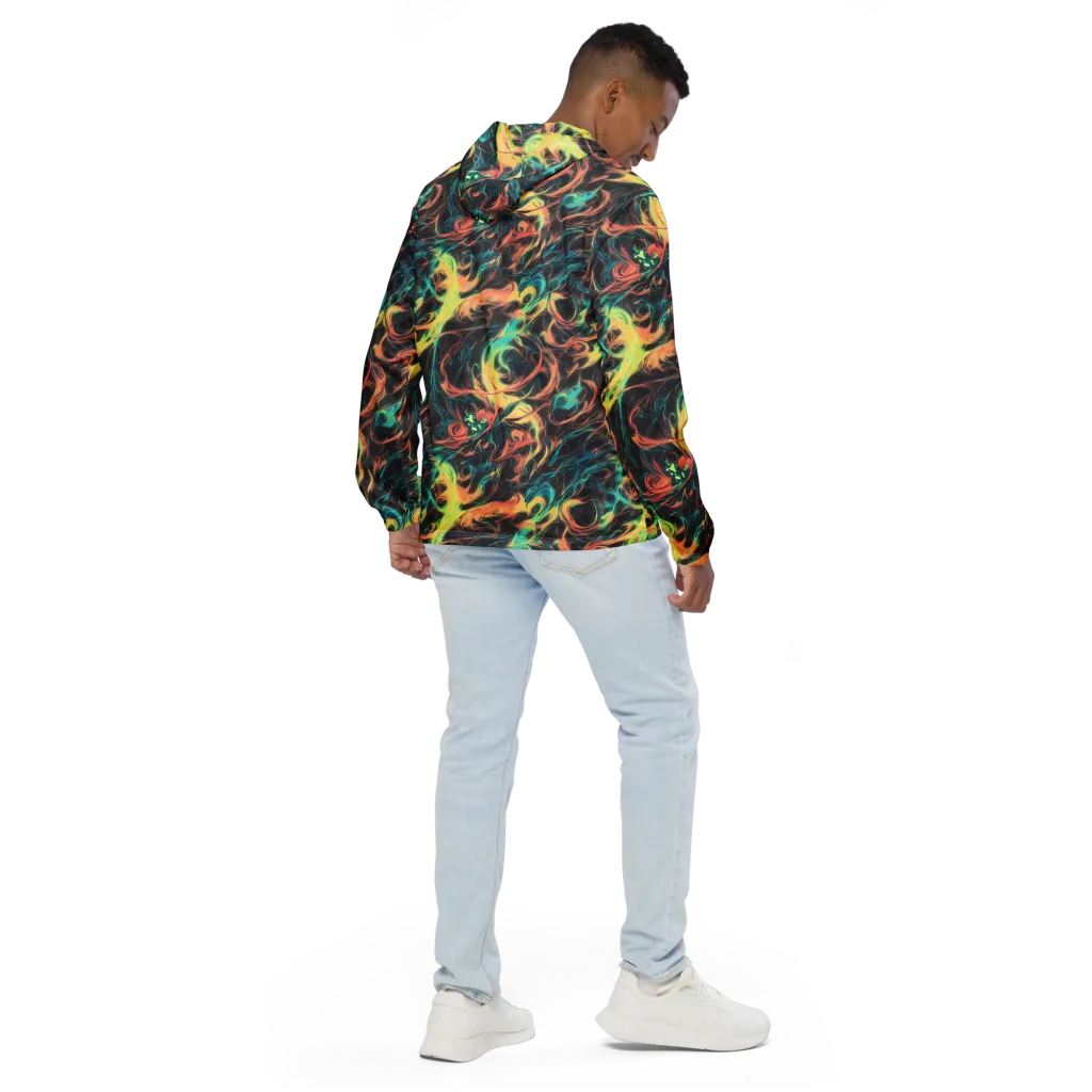 Afterglow Vortex on Men's Windbreaker — Back