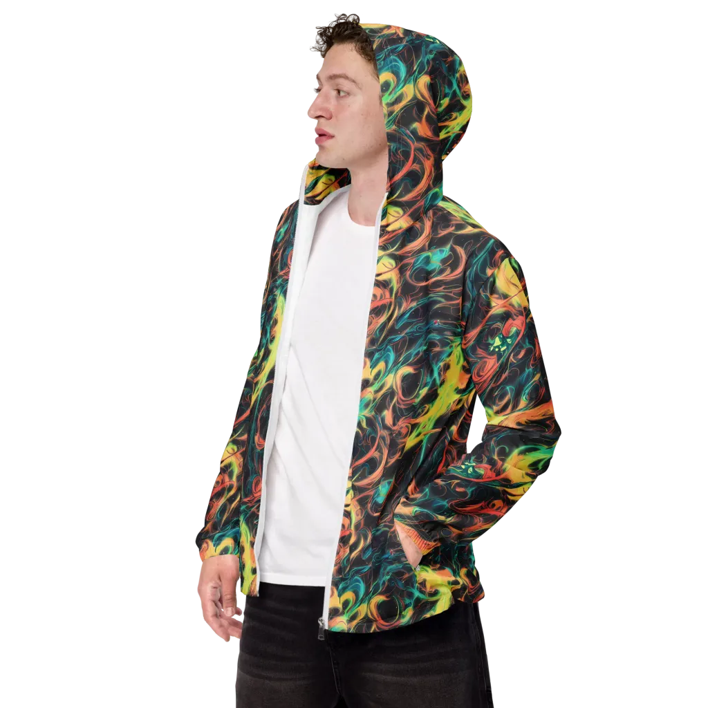 Afterglow Vortex on Men's Windbreaker — Left Front