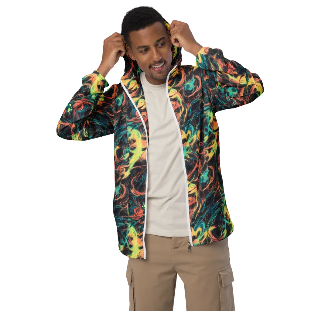 Afterglow Vortex on Men's Windbreaker — Front