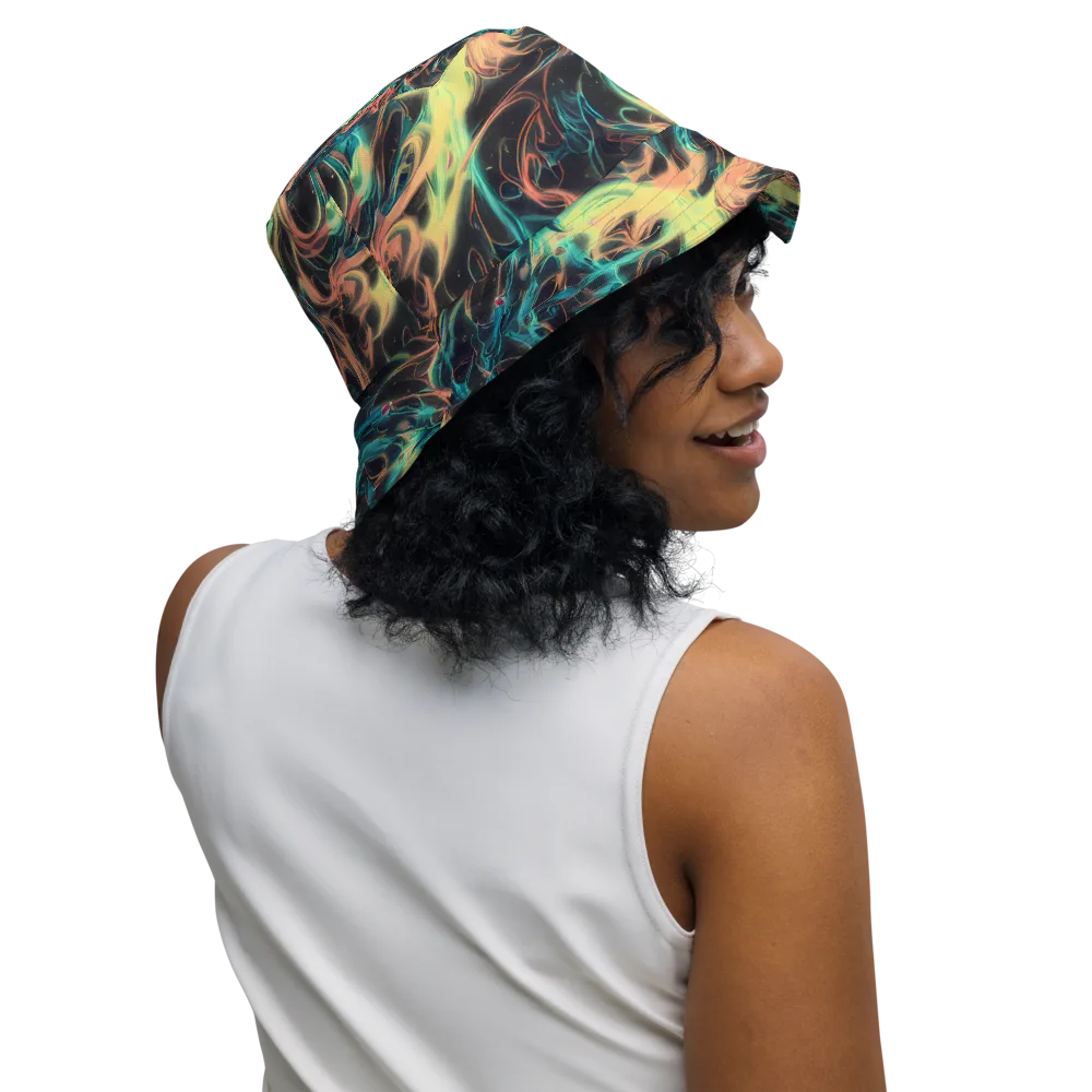 Afterglow Vortex on Reversible Bucket Hat — Right Outside