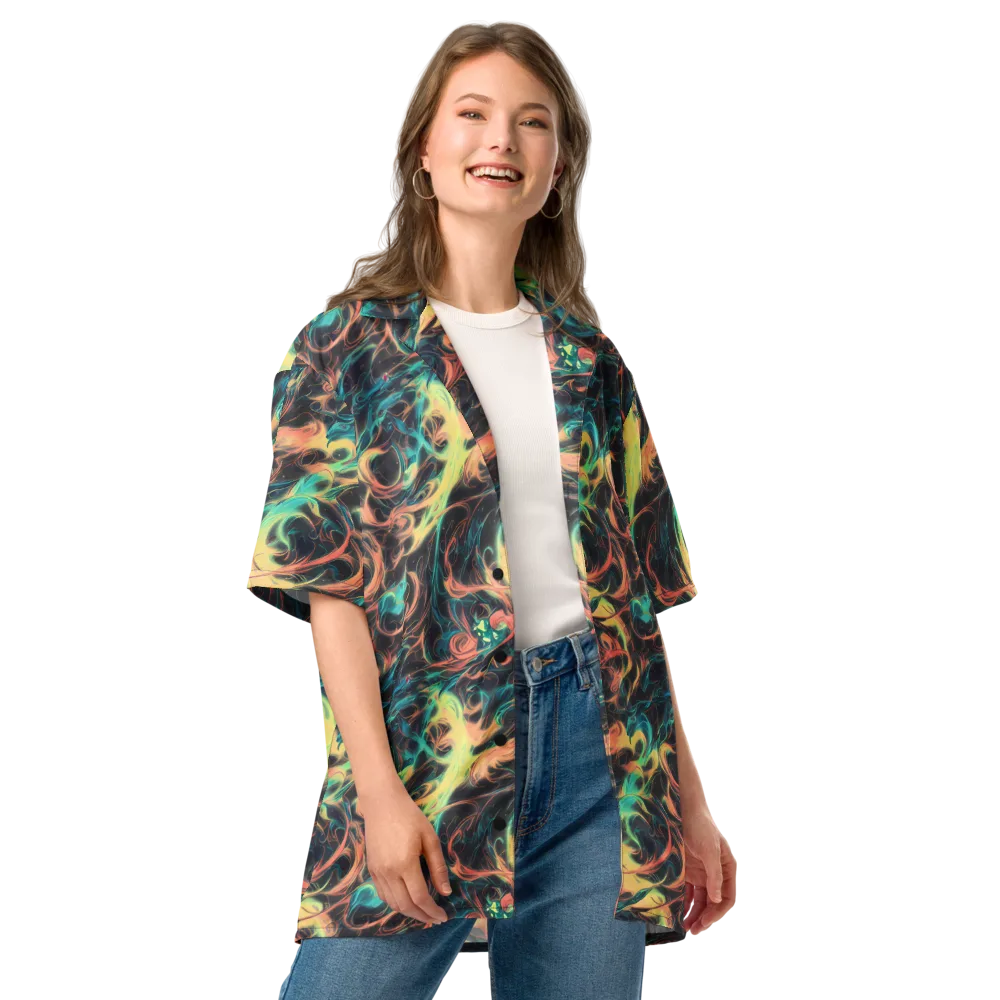 Afterglow Vortex on Button Shirt — Front