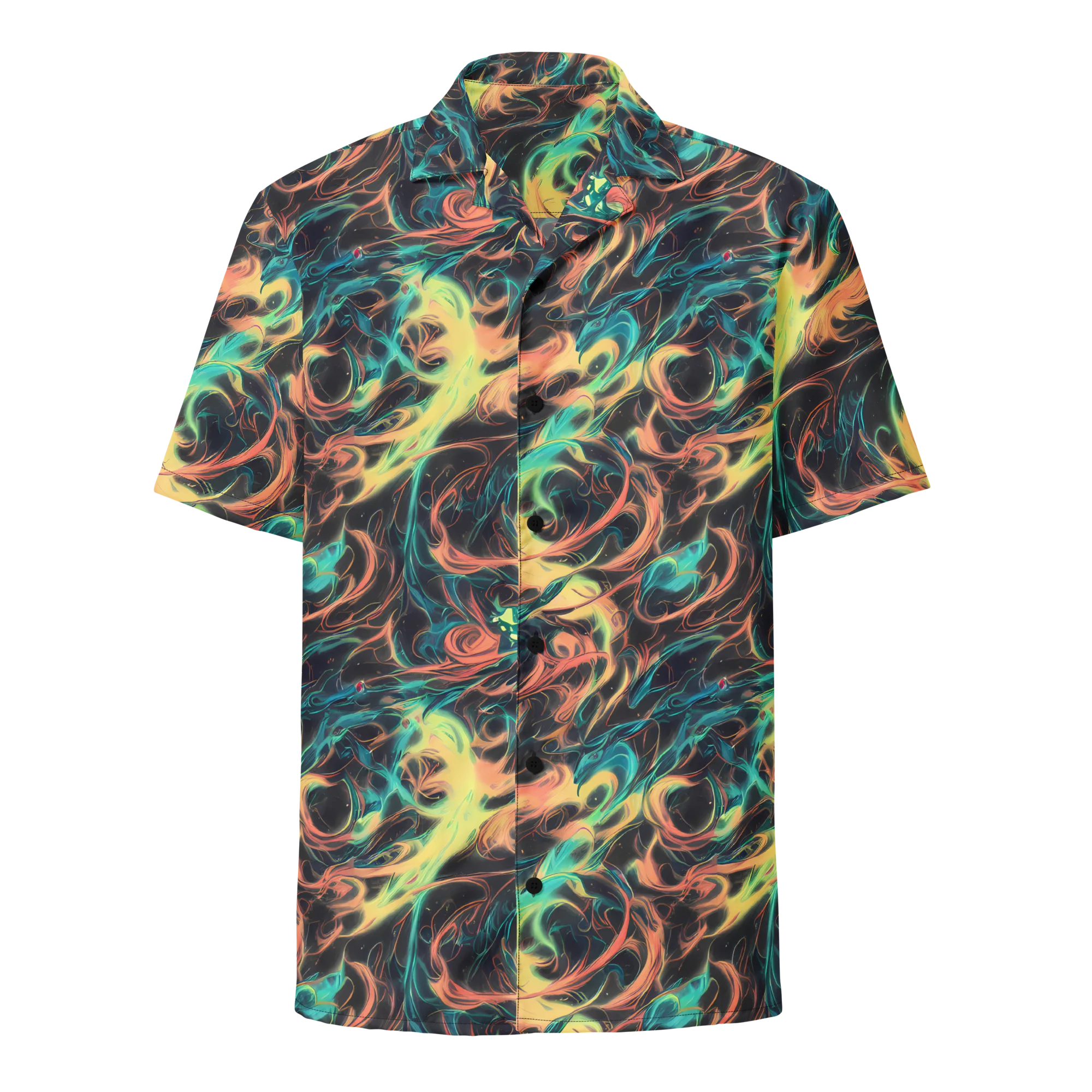 Afterglow Vortex on Button Shirt — Front