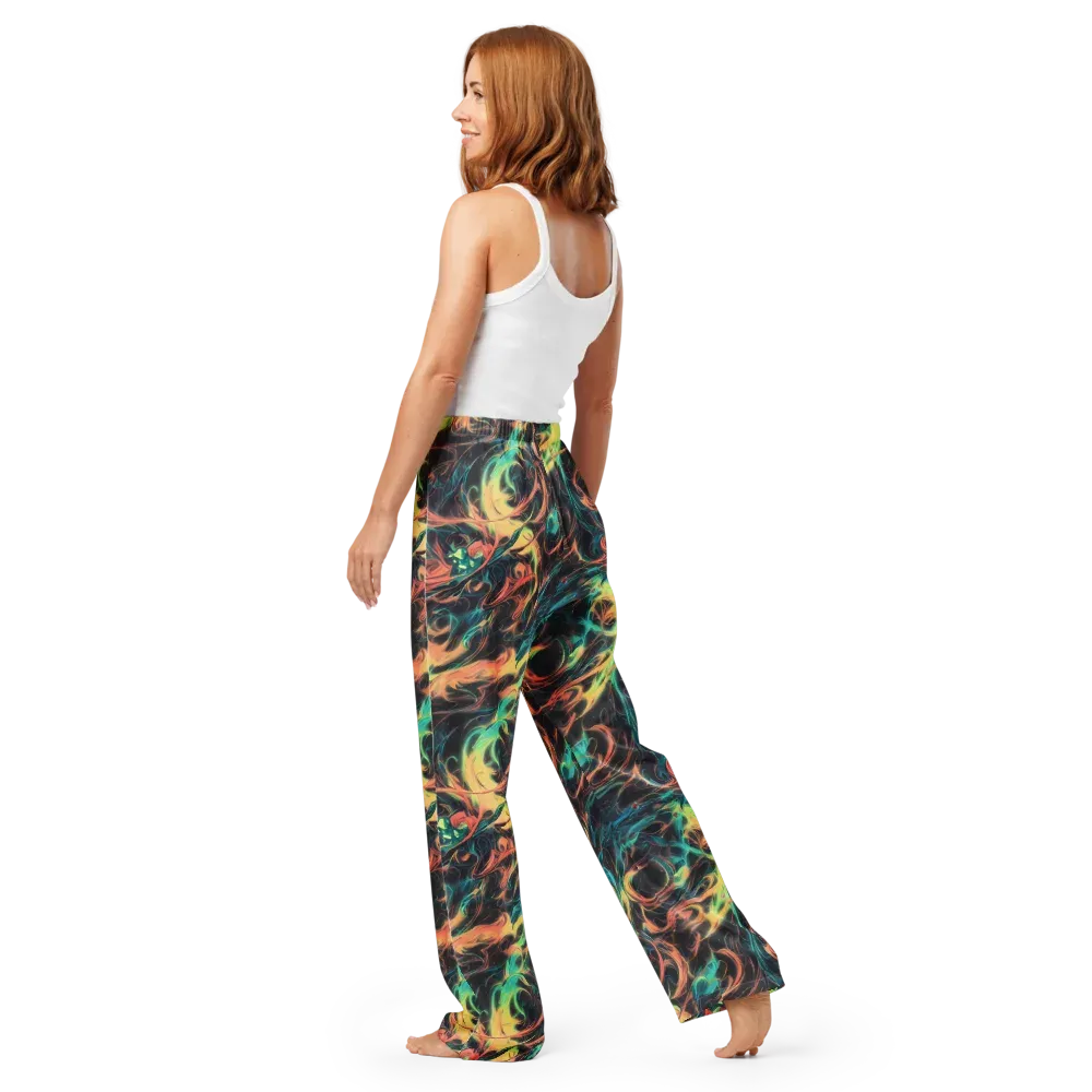 Afterglow Vortex on Women's Pajama Pants — Back