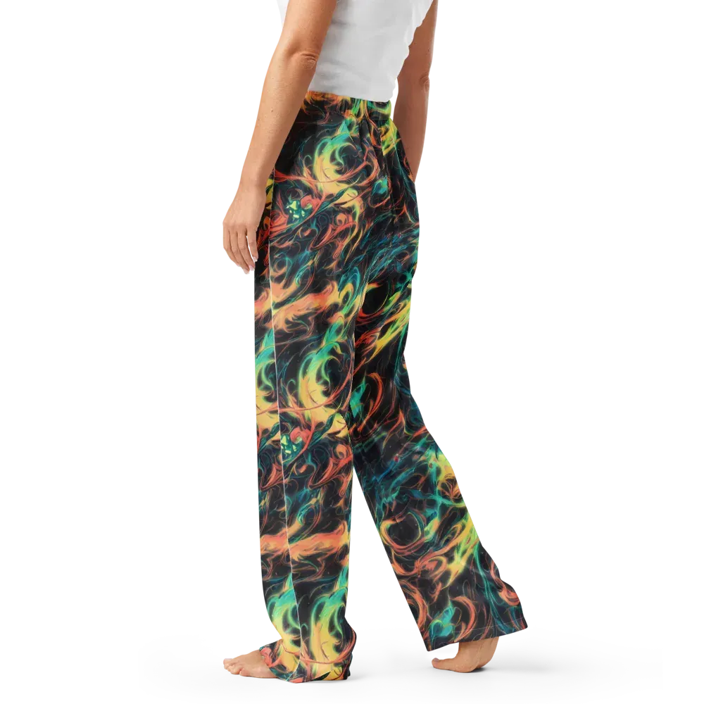 Afterglow Vortex on Women's Pajama Pants — Left