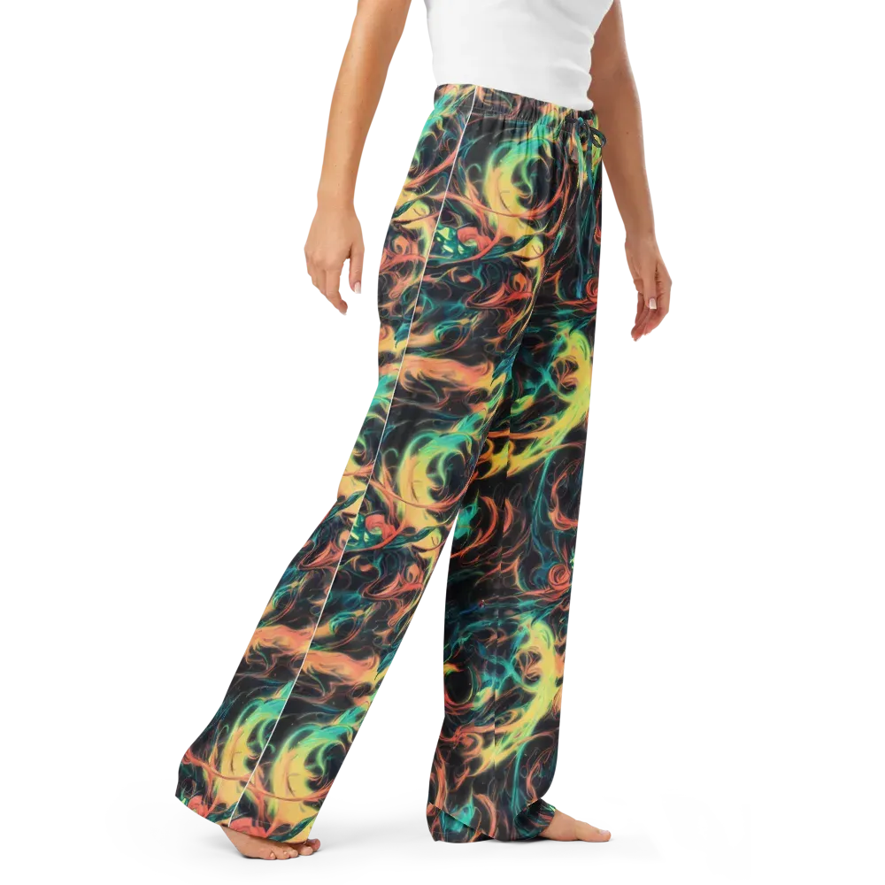 Afterglow Vortex on Women's Pajama Pants — Right Front