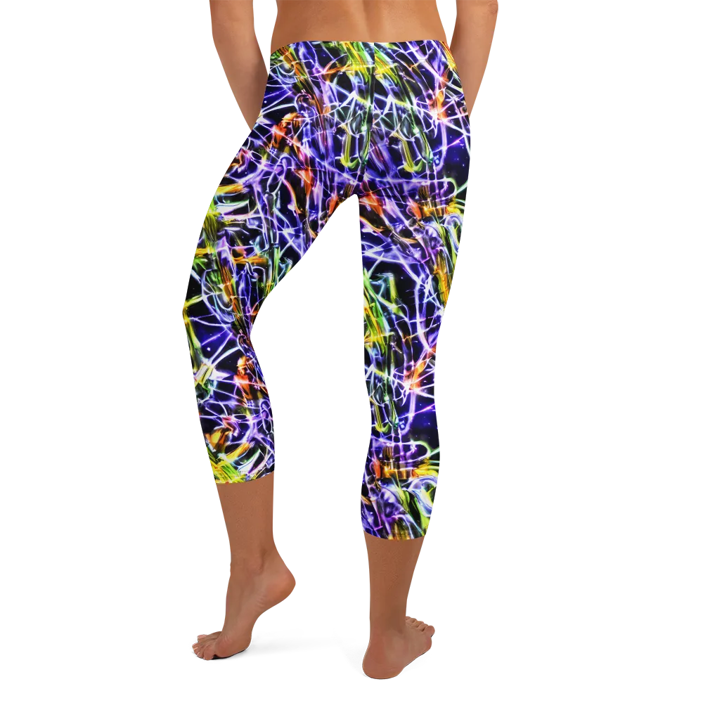 Luminous Shatter on Capri Leggings — Back
