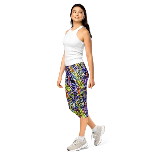 Luminous Shatter on a Capri Leggings