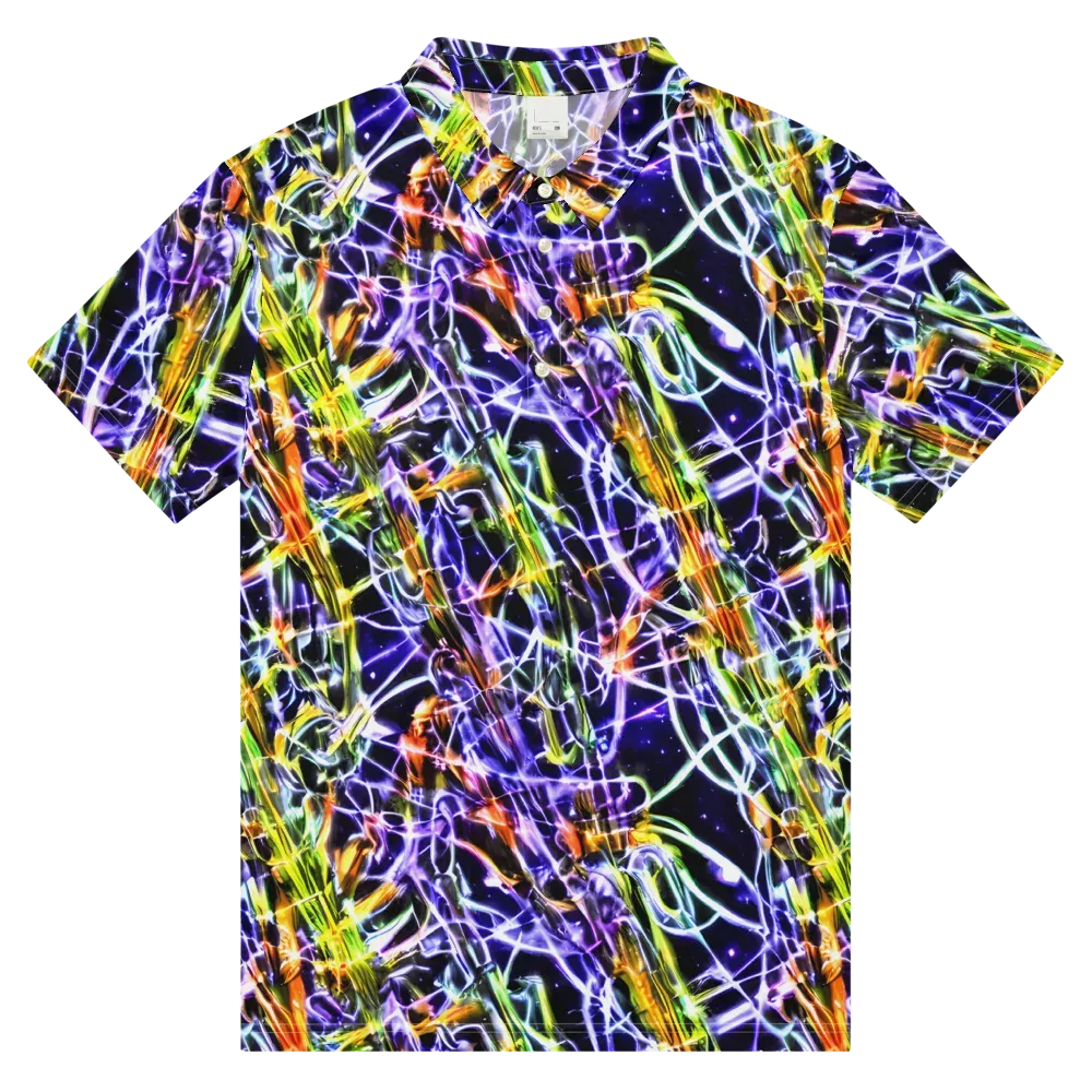 Luminous Shatter on Men's Slim Fit Polo Shirt — Front