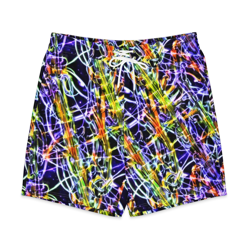 Luminous Shatter on Men's Board Shorts — Front