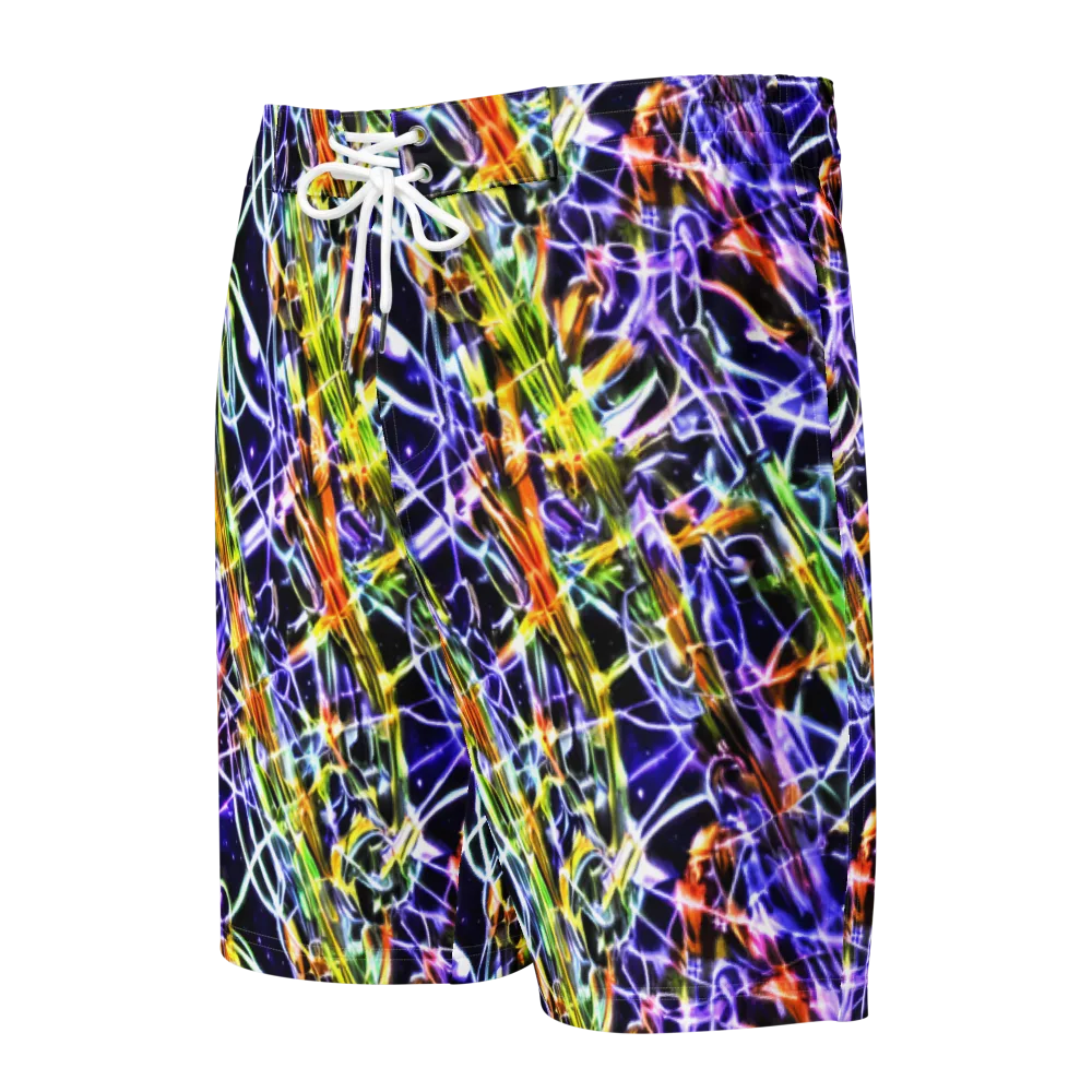 Luminous Shatter on Men's Board Shorts — Front