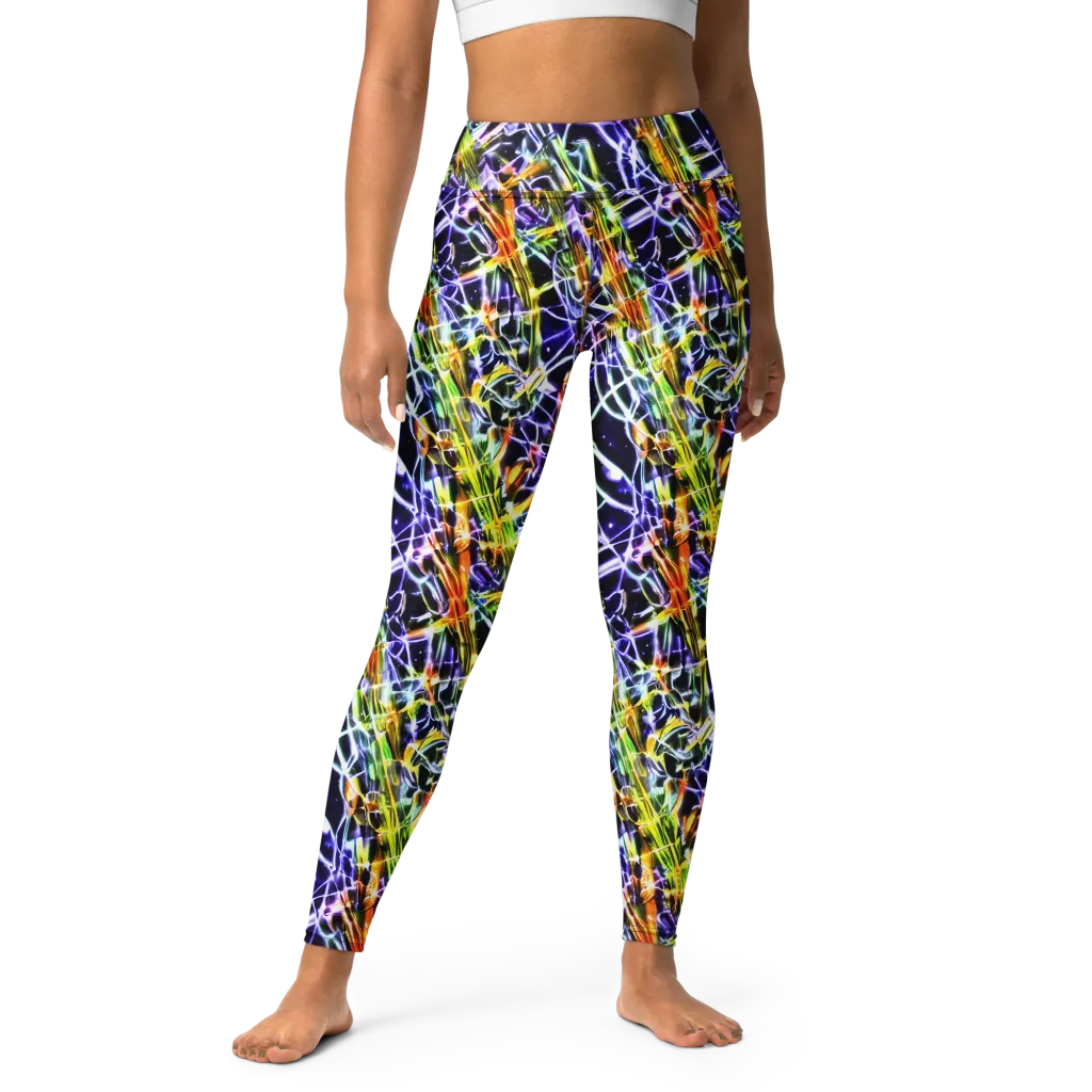 Luminous Shatter on Yoga Leggings — Front